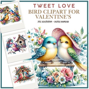 Digitale Valentinstag Clipart, Illustrationen für Scrapbooking, Kartenherstellung, Junk Journals, JPEG, Papier Handwerk DIY