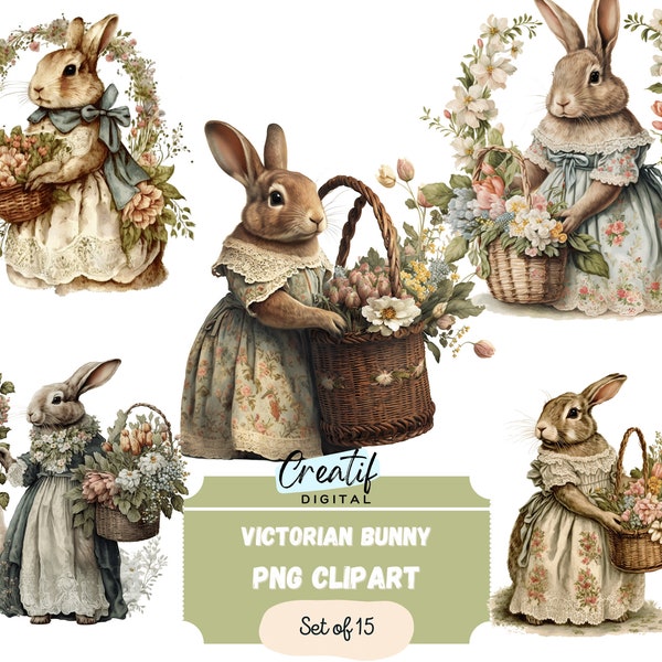 Victorian Bunny - Etsy