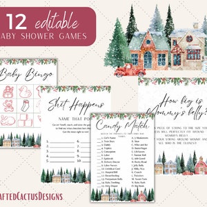 Editable Winter, Baby It’s Cold Outside, Baby Shower Game Bundle, Gender Neutral Baby Shower Game Pack, Design 2315