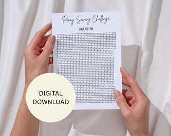 Printable A4 365 Day Penny Saving Challenge Digital Download PDF Finance Tracker