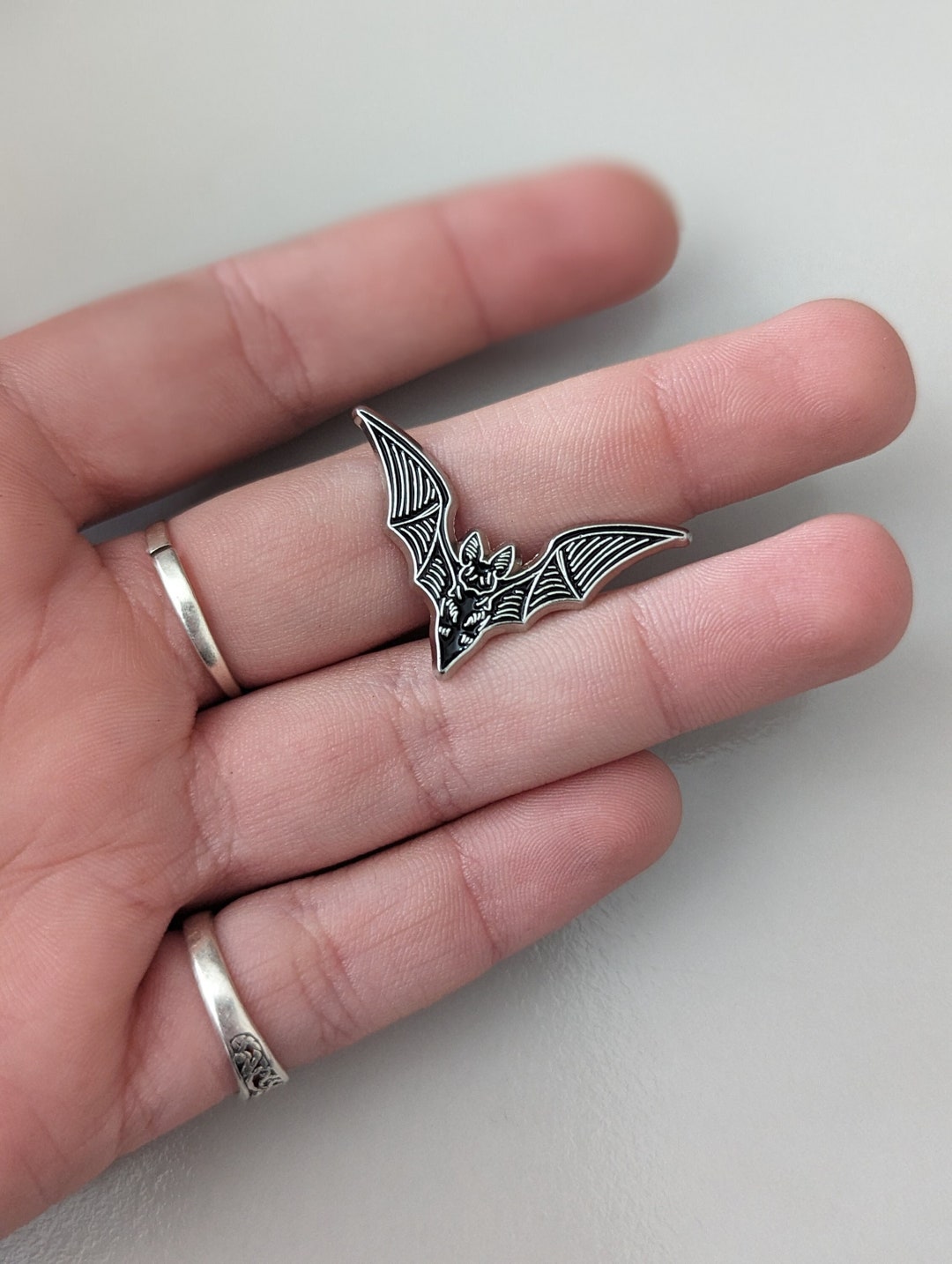 Bat Pin Enamel Pin Bat Badge Goth Accessories Goth Badge Pins for Vest