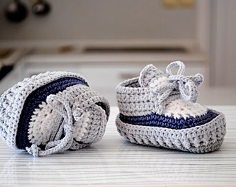 Gehaakte babyslofjes, babyslofjes, gehaakte sneakers, babydouchecadeau, gehaakte babyslofjes, gehaakte slofjes, pasgeboren schoenen