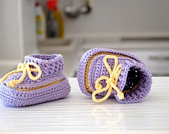 Gehaakte babyslofjes, babyslofjes, gehaakte sneakers, babydouchecadeau, gehaakte babyslofjes, gehaakte slofjes, pasgeboren schoenen