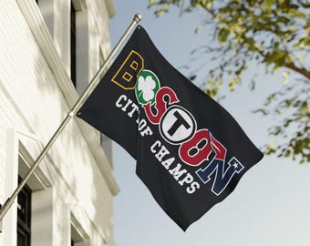 Vintage Boston Sports Flagge, Boston City of Champs doppelseitige Flagge, Boston Bruins, Celtics, Red Sox, Patriots