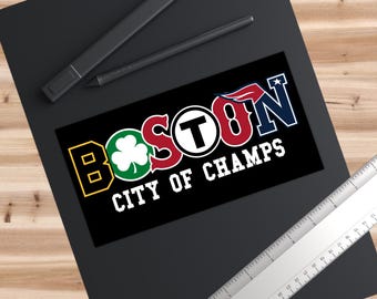 Vintage Boston Sports Autoaufkleber, Boston City of Champs Aufkleber, Boston Bruins, Celtics, Red Sox, Buntstifte