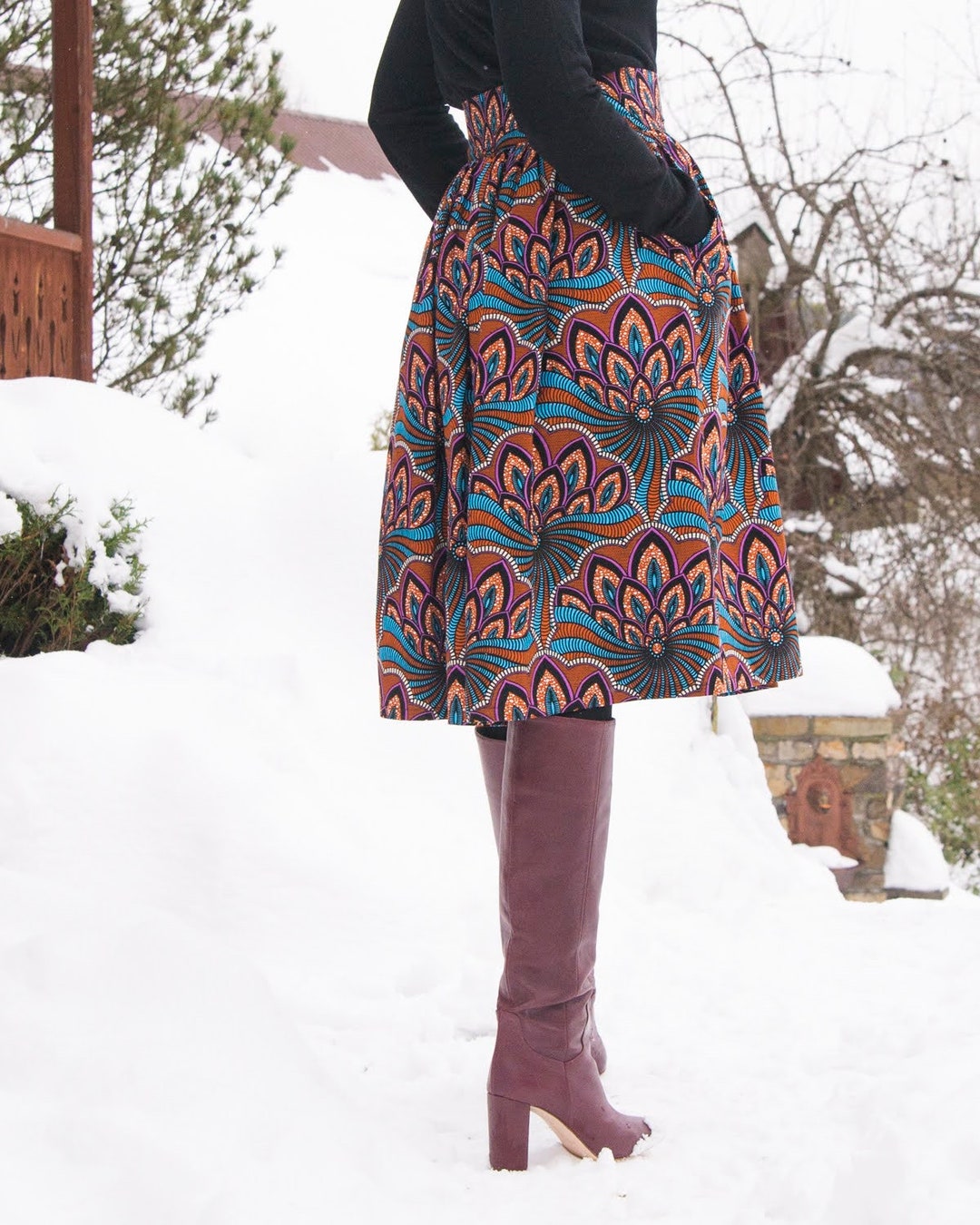 Lotus pink skirt main image 1