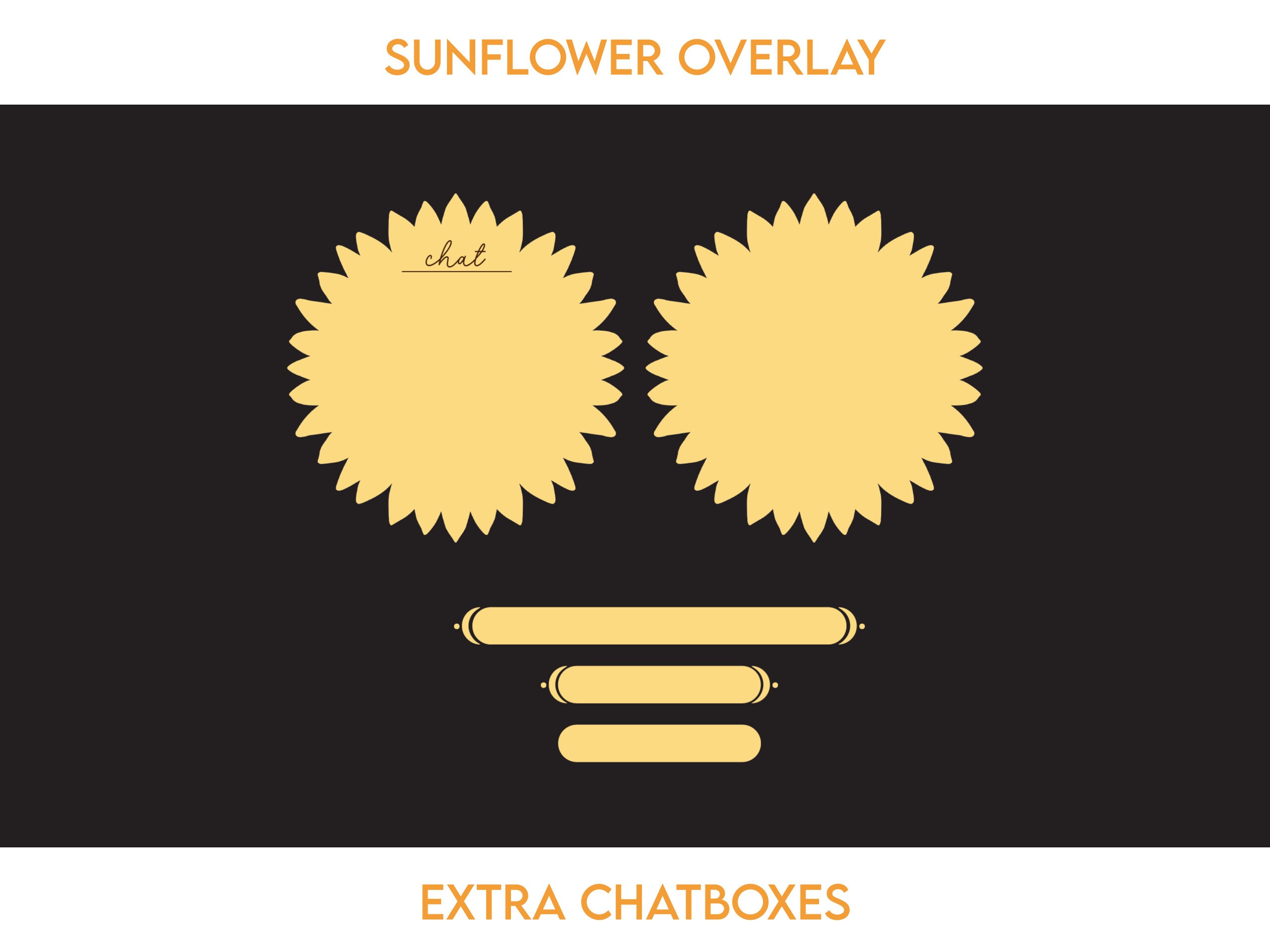 Animated Sunflower Twitch Stream Overlay BASE SET - Etsy
