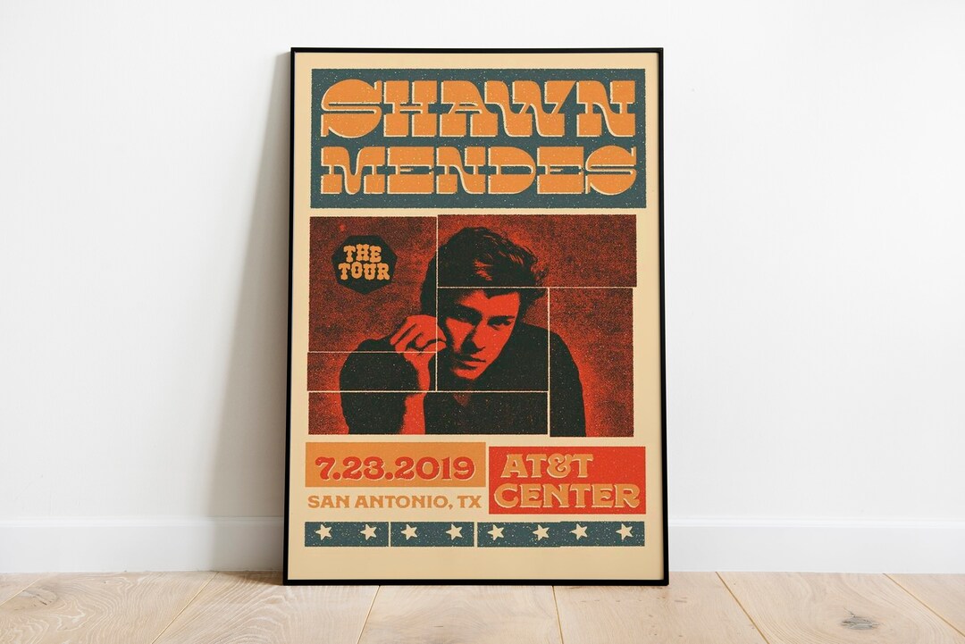 Shawn Mendes Tour Merch, Fanmade Poster Wall Art, Vintage Album Dorm