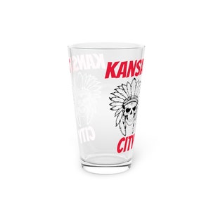 Kansas City Chifes KC Chiefs Bar Pint Glass, 16oz