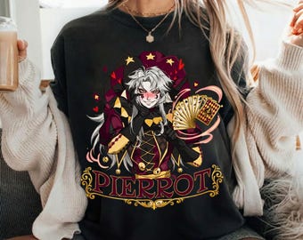 Pierrot, The Freak Circus, Anime Jester, Chemise Anime Goth, Anime Yandere, T-shirt Effrayant Mignon, Chemise Harajuku, Chemise Alt Anime, Téléchargement PNG