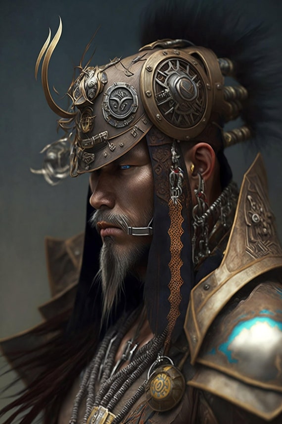 Buy Riding Into Battle: Mongolian Steampunk Warrior Digital Art Print  Unique, Vintage, Mechanical, Fantasy Designs. Online in India - Etsy