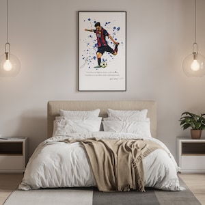 Lionel Messi Art Poster, Printable Art, Digital Art, Bedroom Poster, Football Printable Art, Barcelona FC, Juventus FC