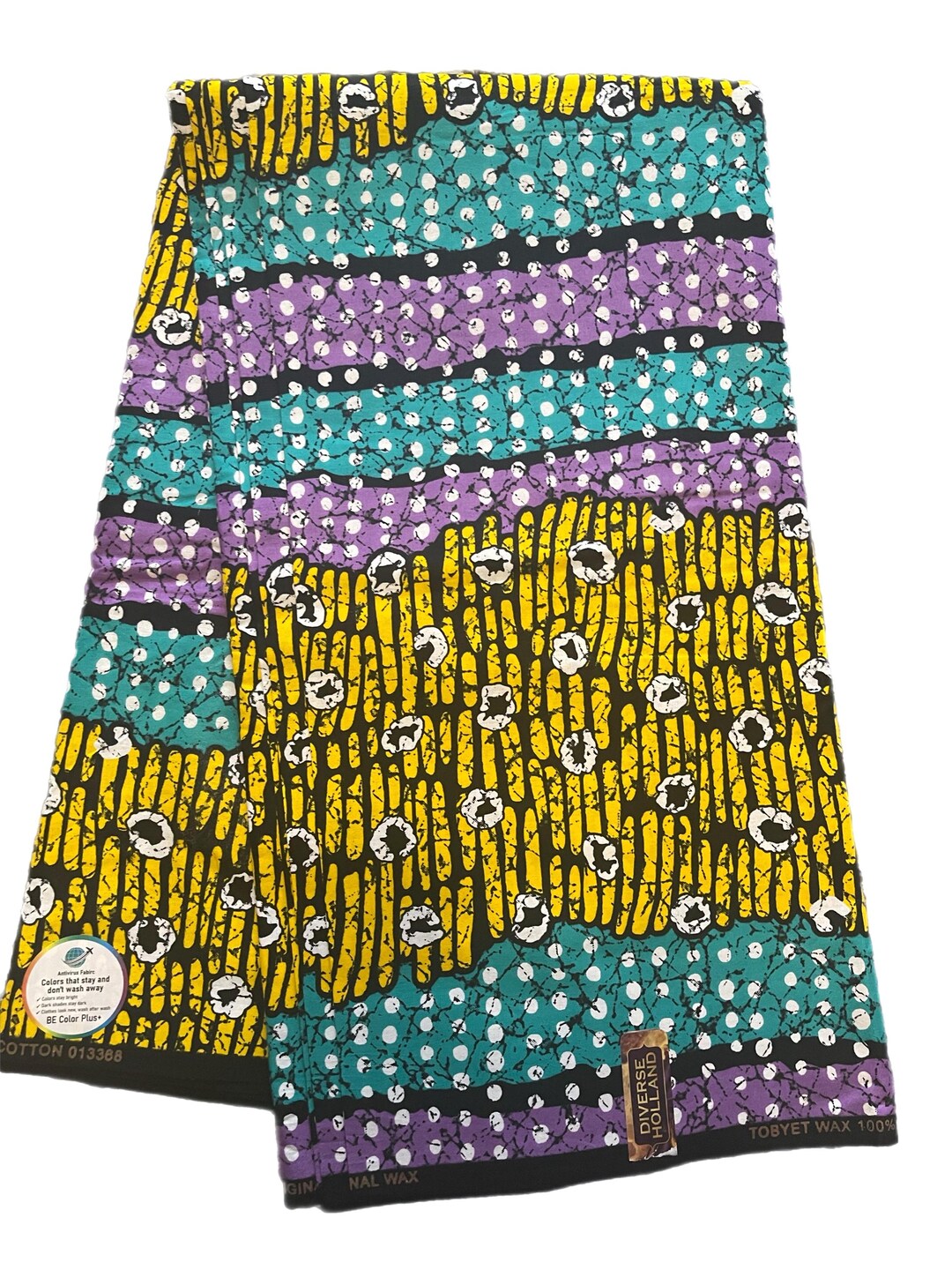 Vibrant Ankara Fabric: 100% Cotton African Print, Bold Geometric ...