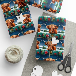 Highland Cow Wrapping Paper Highland Cow Giftware 