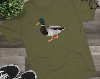 Koszulka z nadrukiem Duck Hunting T-shirt Unisex Tri-Blend Crew Tee