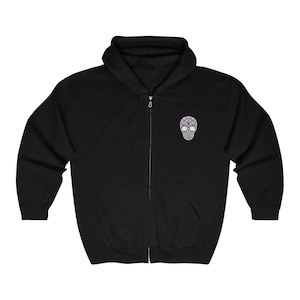 Day of the Dead Skull Unisex Heavy Blend™ Full Zip Hooded Sweatshirt