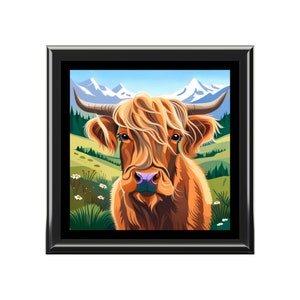 Highland Cow Jewelry Box
