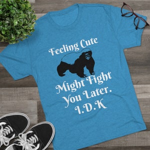Feeling Cute Honey Badger Unisex Tri-Blend Crew Tee