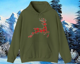 Christmas Deer Hoodie Unisex Heavy Blend™ Hooded Sweatshirt