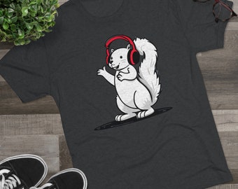 Squirrel ,Outdoors , tshirt Unisex Tri-Blend Crew Tee