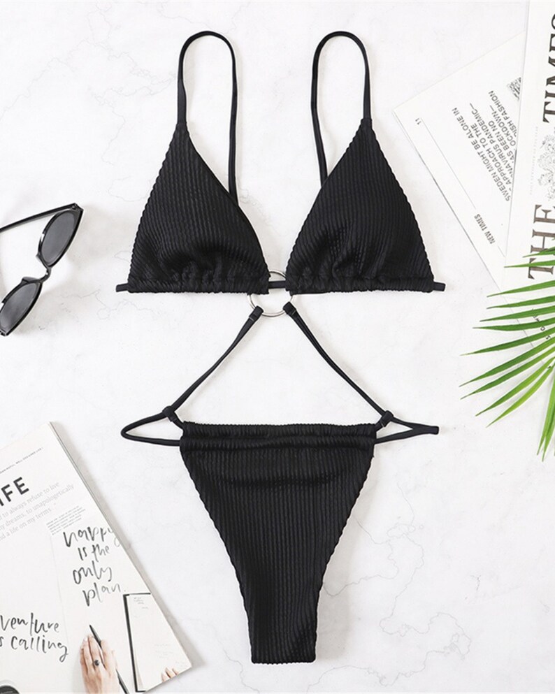 Black Mini Micro Thong Monokini Extreme Gstring One Piece Sexy Bikini Etsy