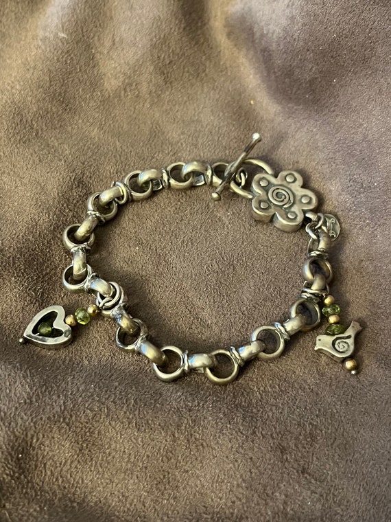 Silpada Retired Vintage .925 Silver Charm Bracelet