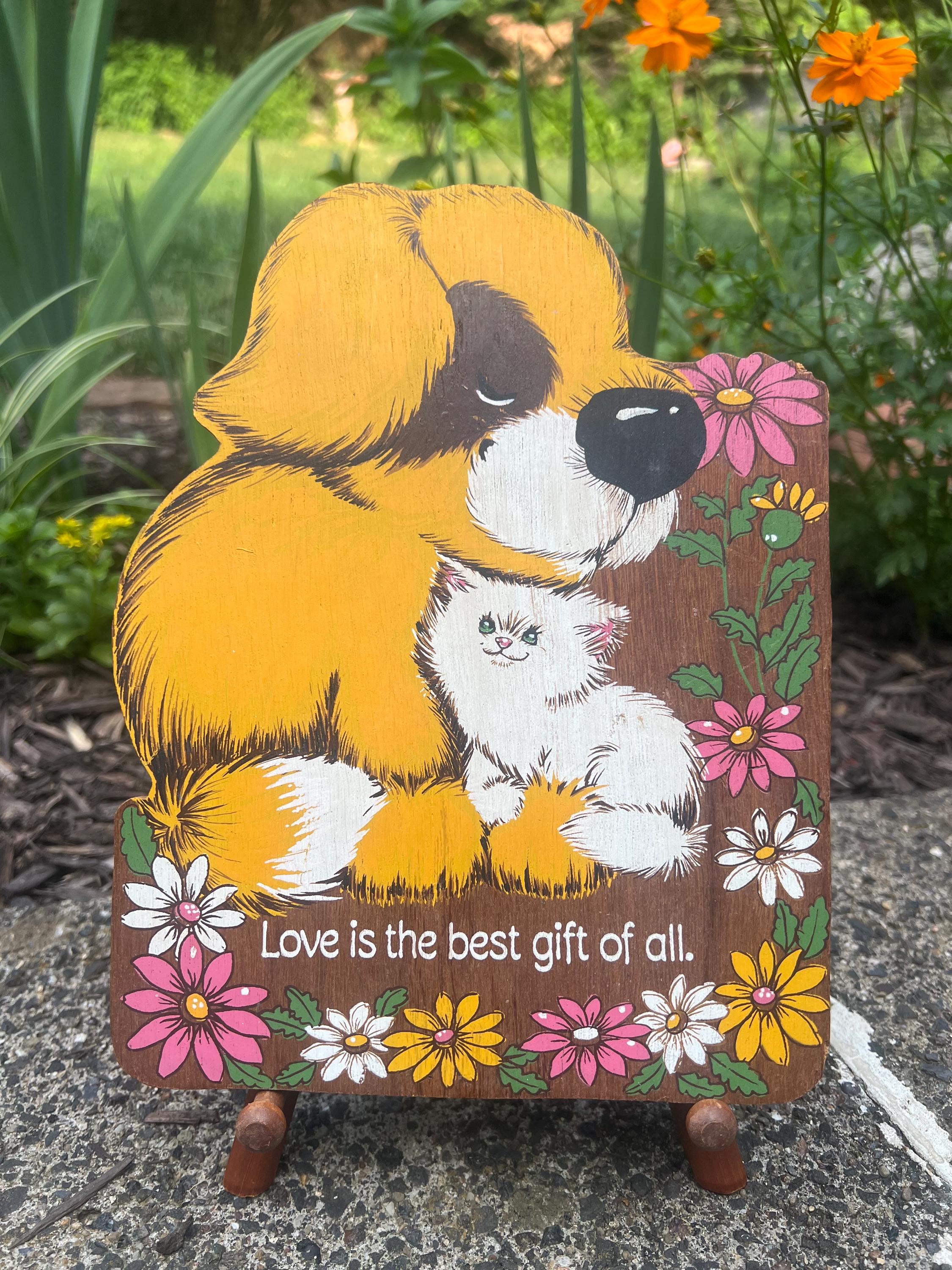 【売り切れ】The Greatest Is Love 1971年 ホールマーク Vintage Hallmark 'love is the Greatest Gift of All' Wooden Sign - Etsy