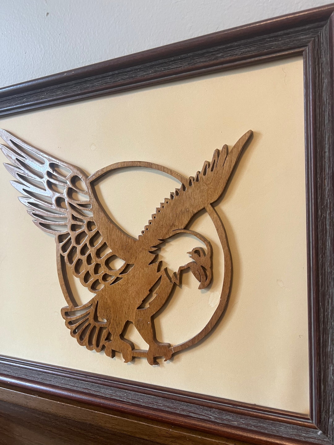 Vintage Wooden Eagle Wall Art Etsy
