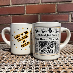 Vintage Pittsburgh Steelers Mug Set