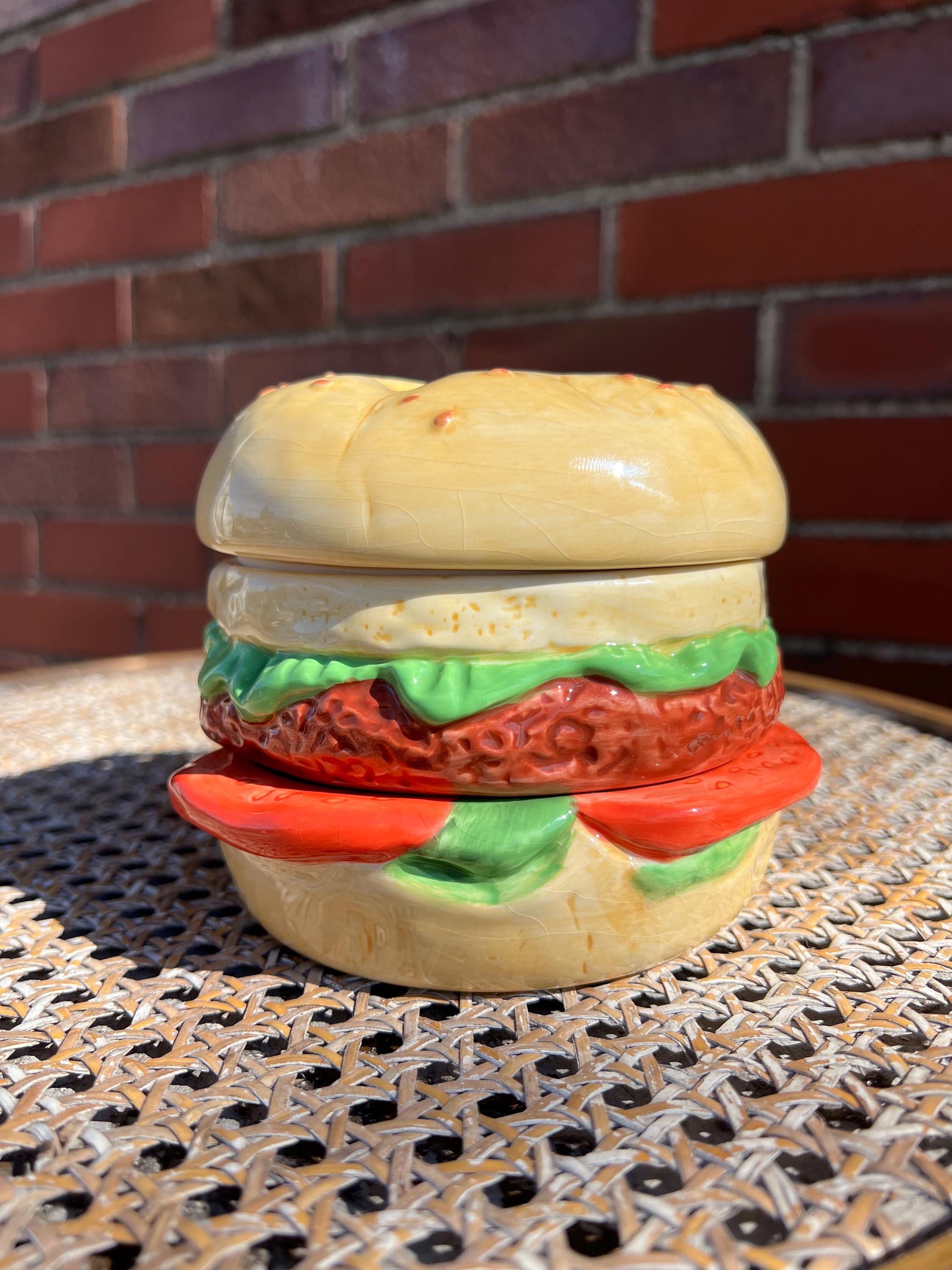 Vintage Ceramic Hamburger - Etsy