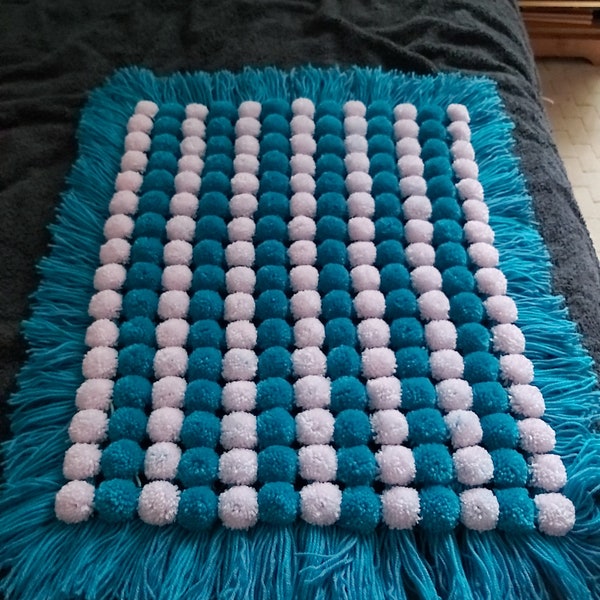 Pom Pom Blanket Etsy