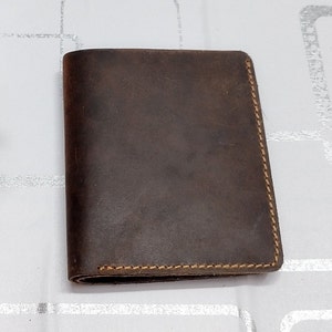 Regalo de aniversario para él, billetera personalizada, billetera para hombre, billetera grabada, billetera personalizada, billetera de cuero, regalo para novio para hombre, regalo para papá