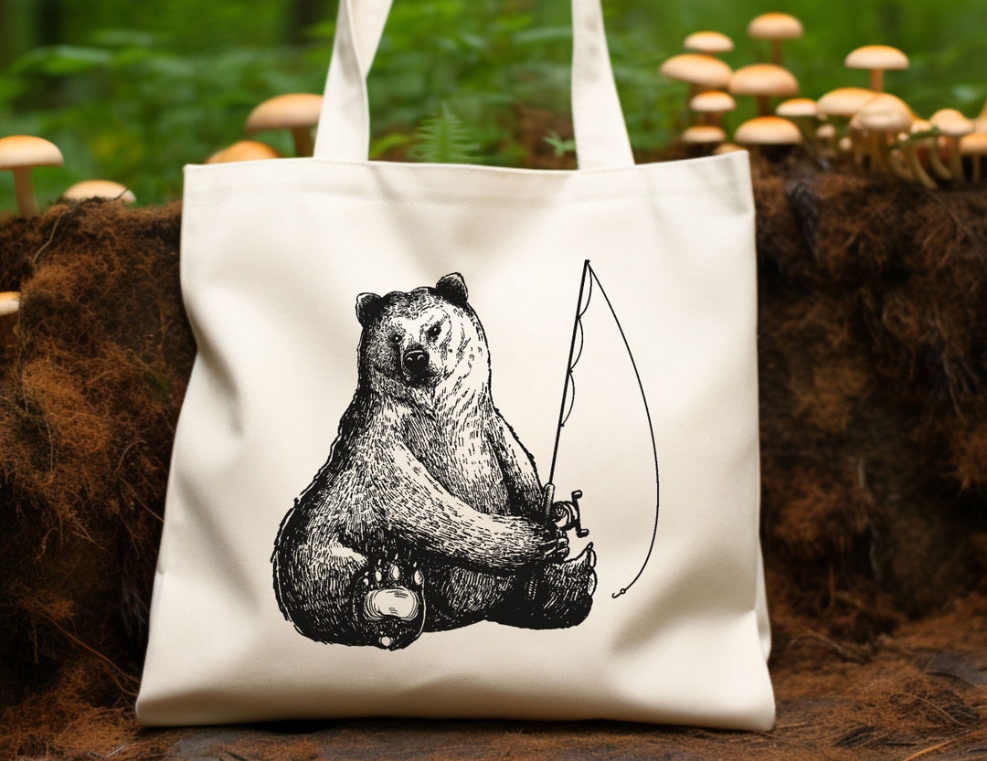 Bearded Dad Canvas Tote Bag - Natural Reusable Shopping Bag, Two Sizes Available - View #10