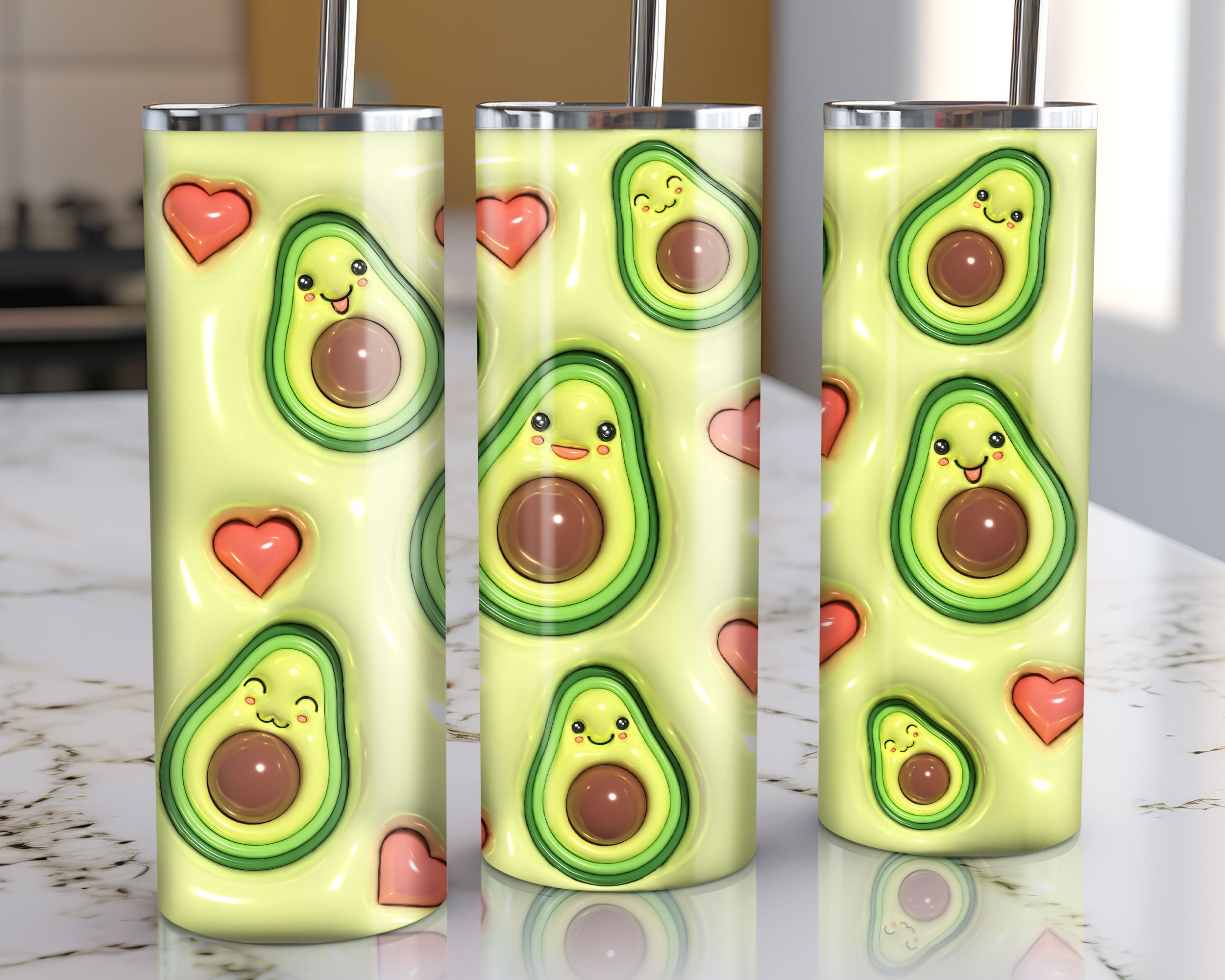 Avocado Stuff, Avocado Travel Mug, Coffee Tumbler for Women, Cute Skinny  Tumbler with Lid and Straw, Avocado Gifts/Decor, Unique Birthday Gifts for