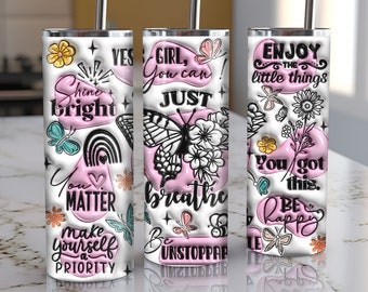 Teacher Affirmations 20 oz Skinny Tumbler Wrap Sublimation Tumbler, Bo –  Simply Perfect Designs