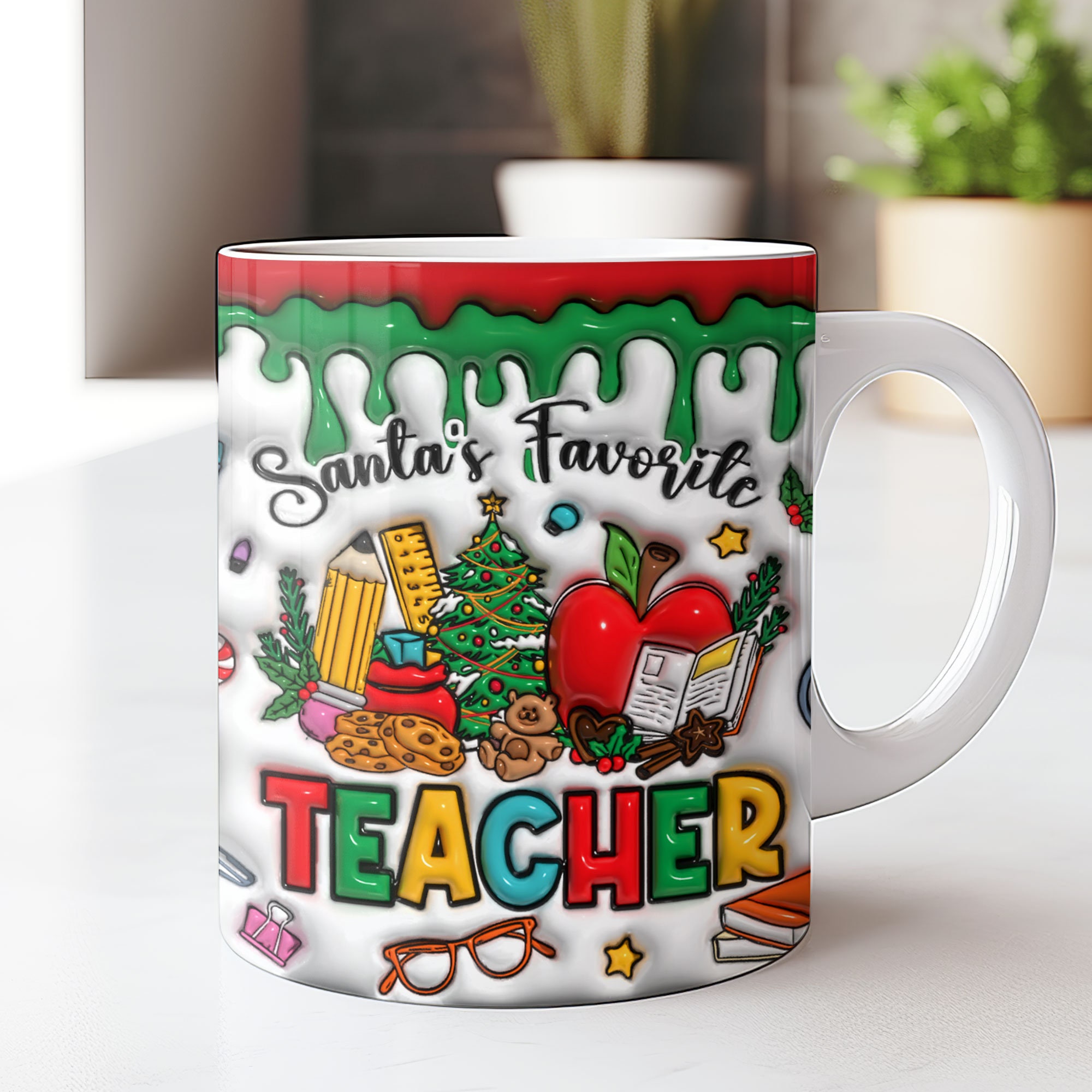 Wellmore 1 Piece World's Best Teacher Novelty Mug White Ceramic Coffee Mug  11oz