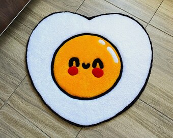 Happy Egg Rug Nursery Decor | Soft Fluffy Rug for Kid's Room | Hypebeast Rug | Decorative Rug | Original Gift