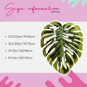Custom rug – monstera jungle mint alfombra baño