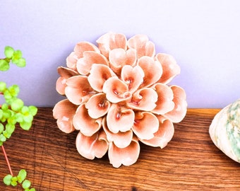 Handcrafted Pink Ceramic Flower - Small Decorative Accent | Unique Home Decor