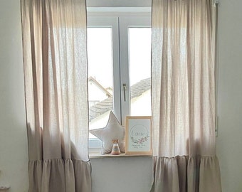 Muslin curtains, muslin curtain. The set includes two scarves.