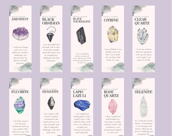 Crystal Wisdoms Printable Bookmarks - Bundle - Smoky Background