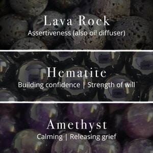 Astarion Baldurs Gate 3 Crystal Gemstone Intention Elastic Bracelet, Amethyst, Moonstone, Garnet, Hematite, Lava, Labradorite, Customizable image 6