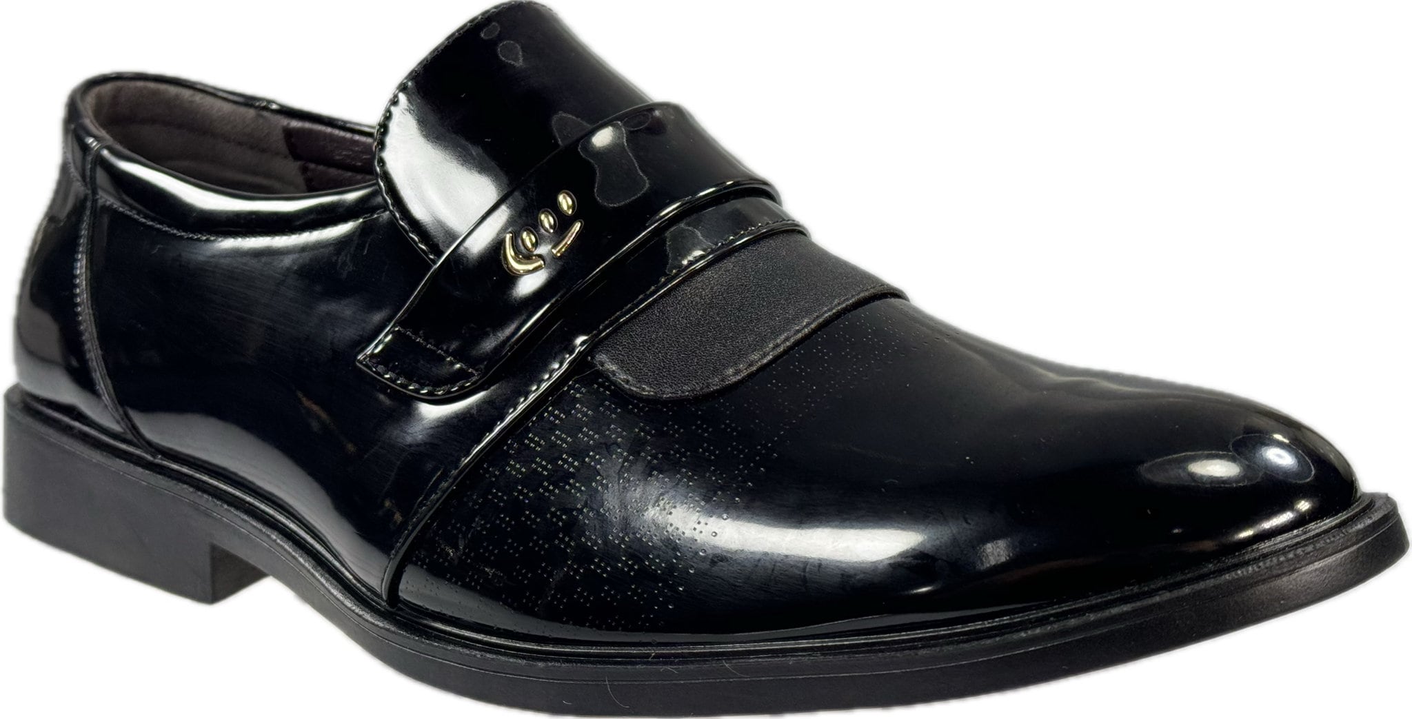 Men's Black Patent Leather Formal Slip-on Dress Shoes Size Men's Black Patent Leather Formal Slip-on Dress Shoes Size