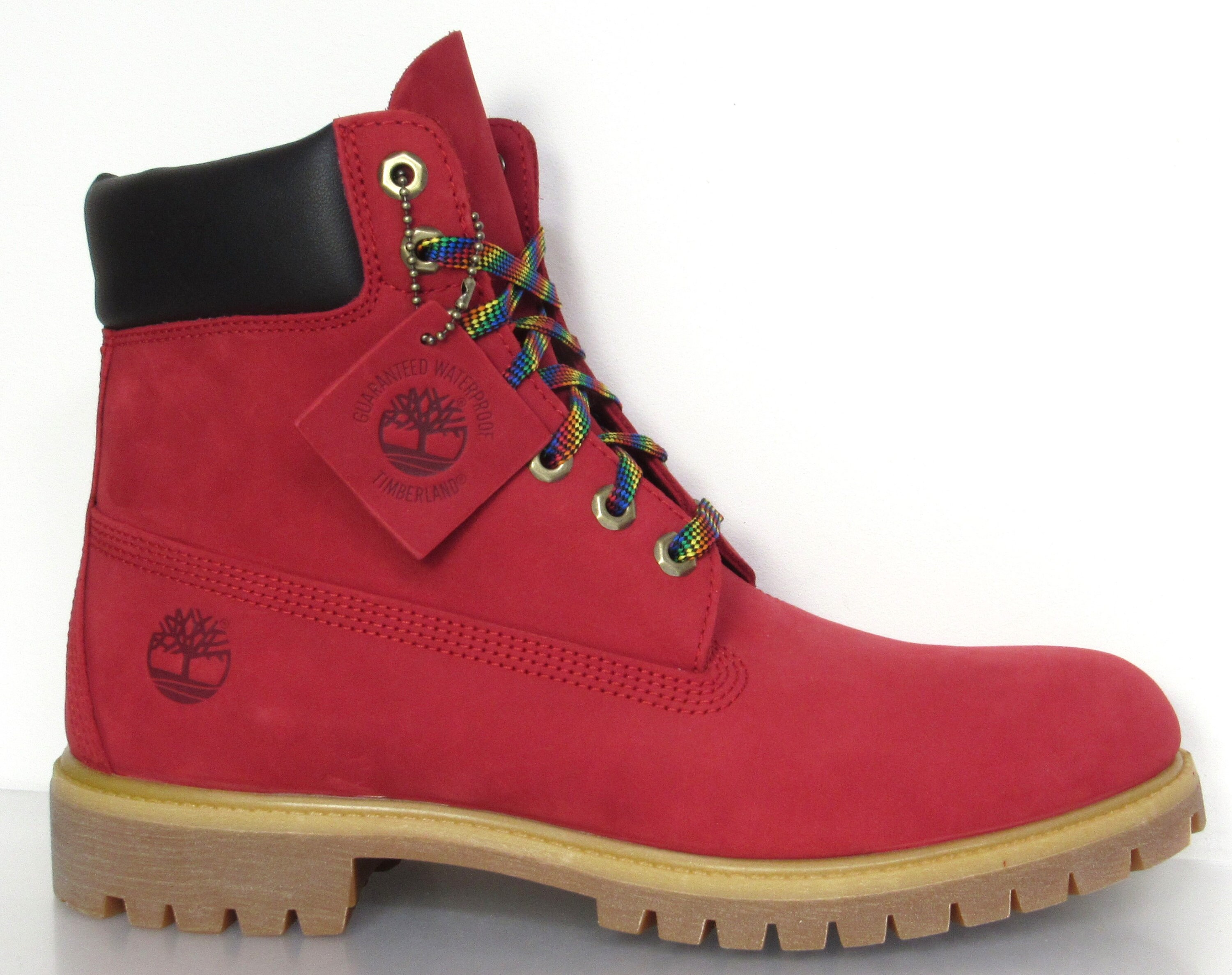 Red timberland boots - Etsy