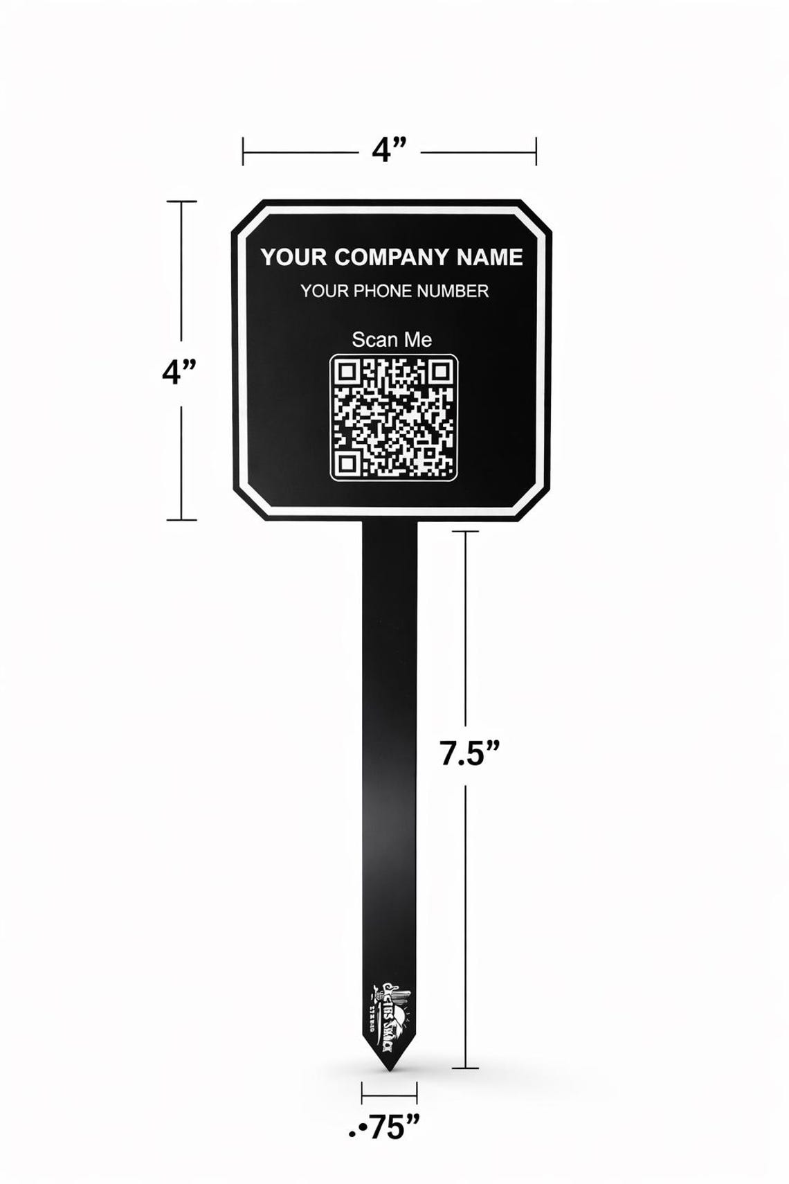Custom Branded Planter Marker With Stake | QR Code Garden Sign ...