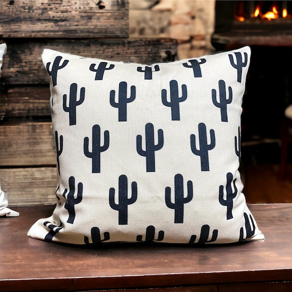 Saguaro Cactus Pillow Cover for Cinco de Mayo Southwestern Cantina Decor,