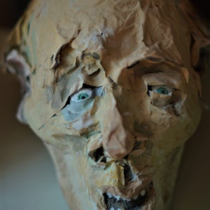 Papier-maché head