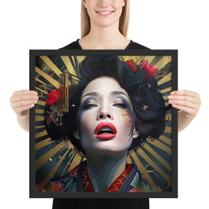 Framed poster