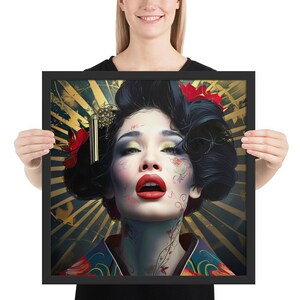 Framed poster