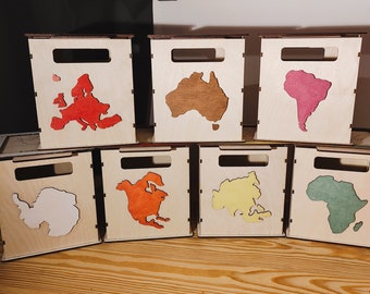 Montessori Continent Box, Set of Continent Boxes